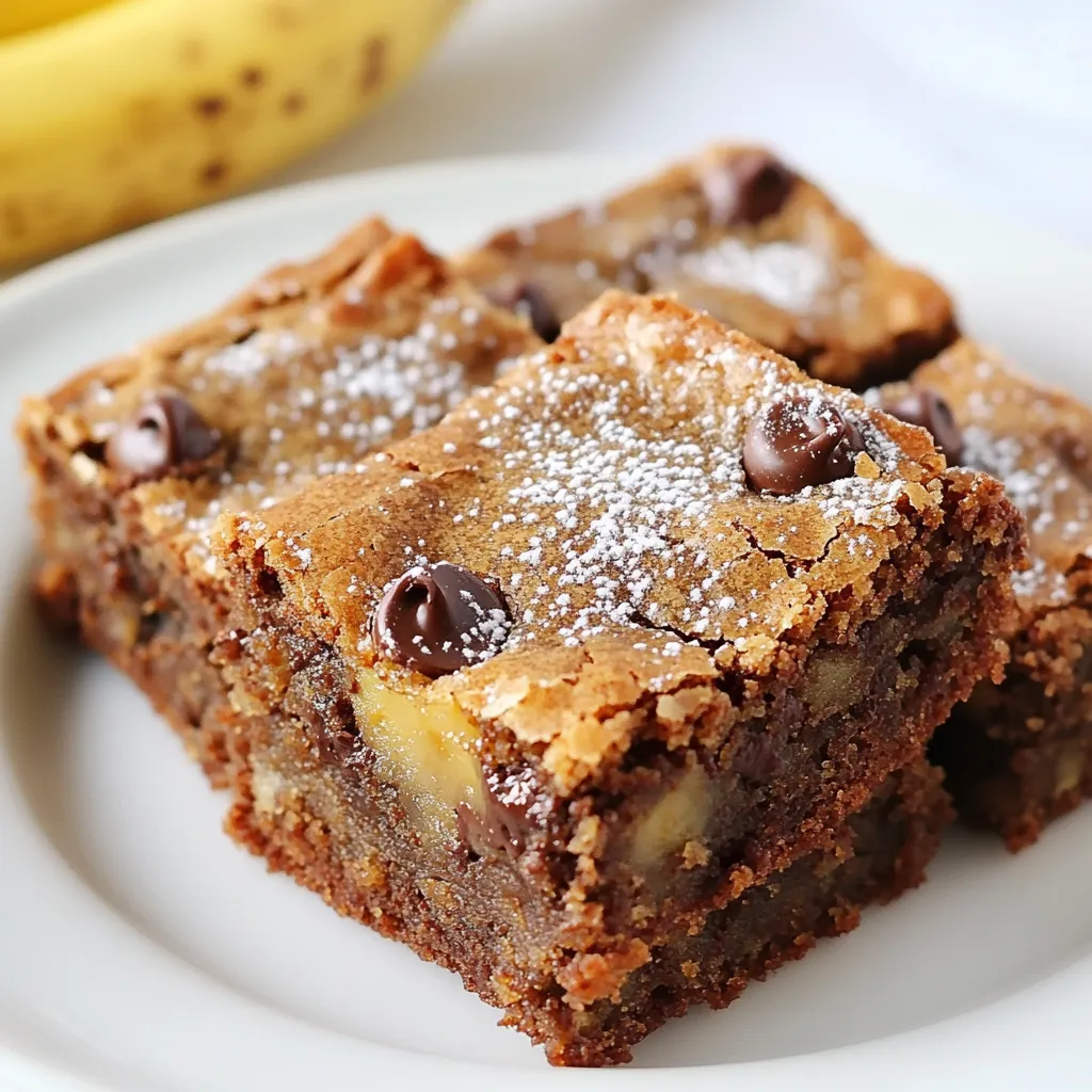 Schmackhafte Chocolate Chip Banana Bread Blondies