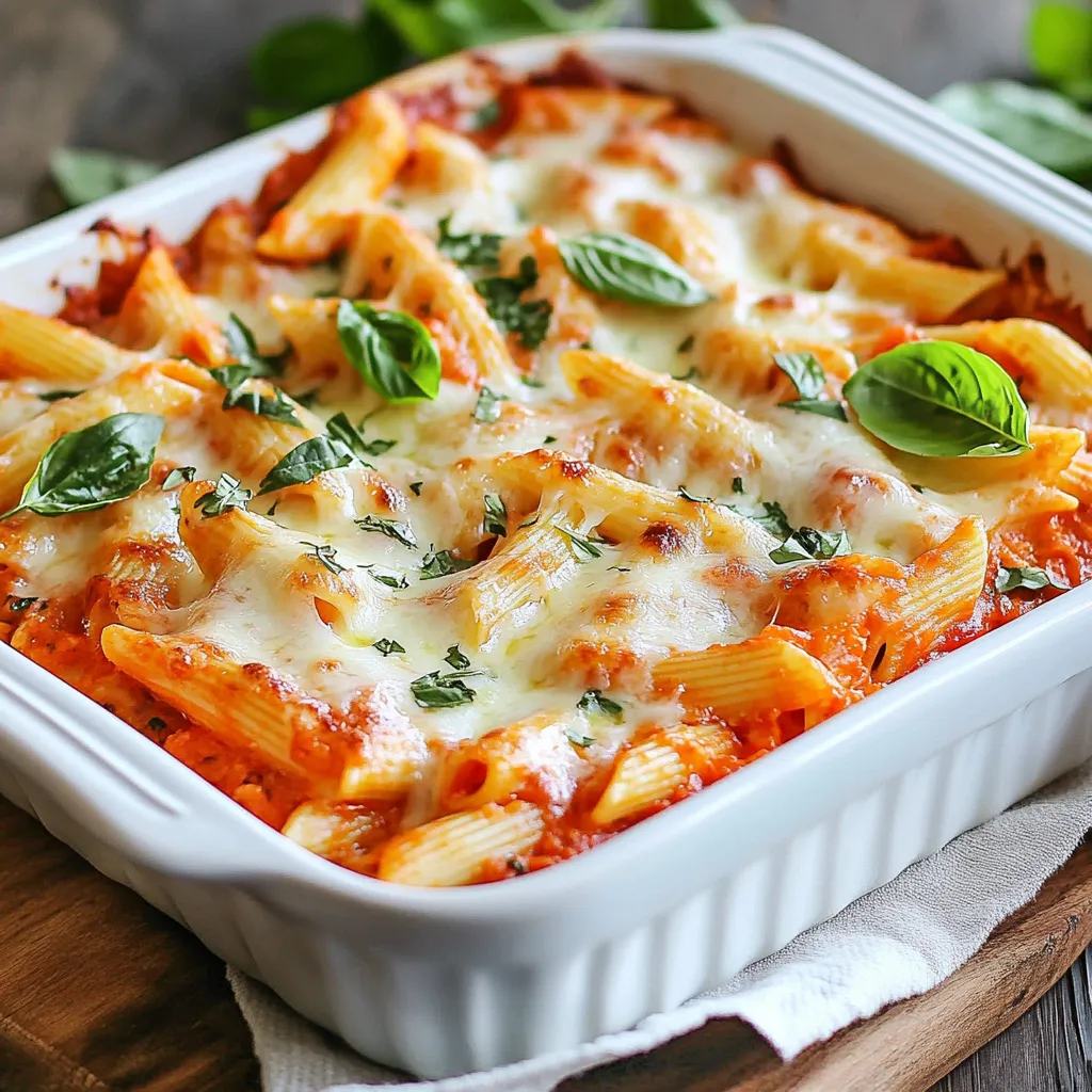 Margherita Pasta Bake Köstlicher Auflauf für alle