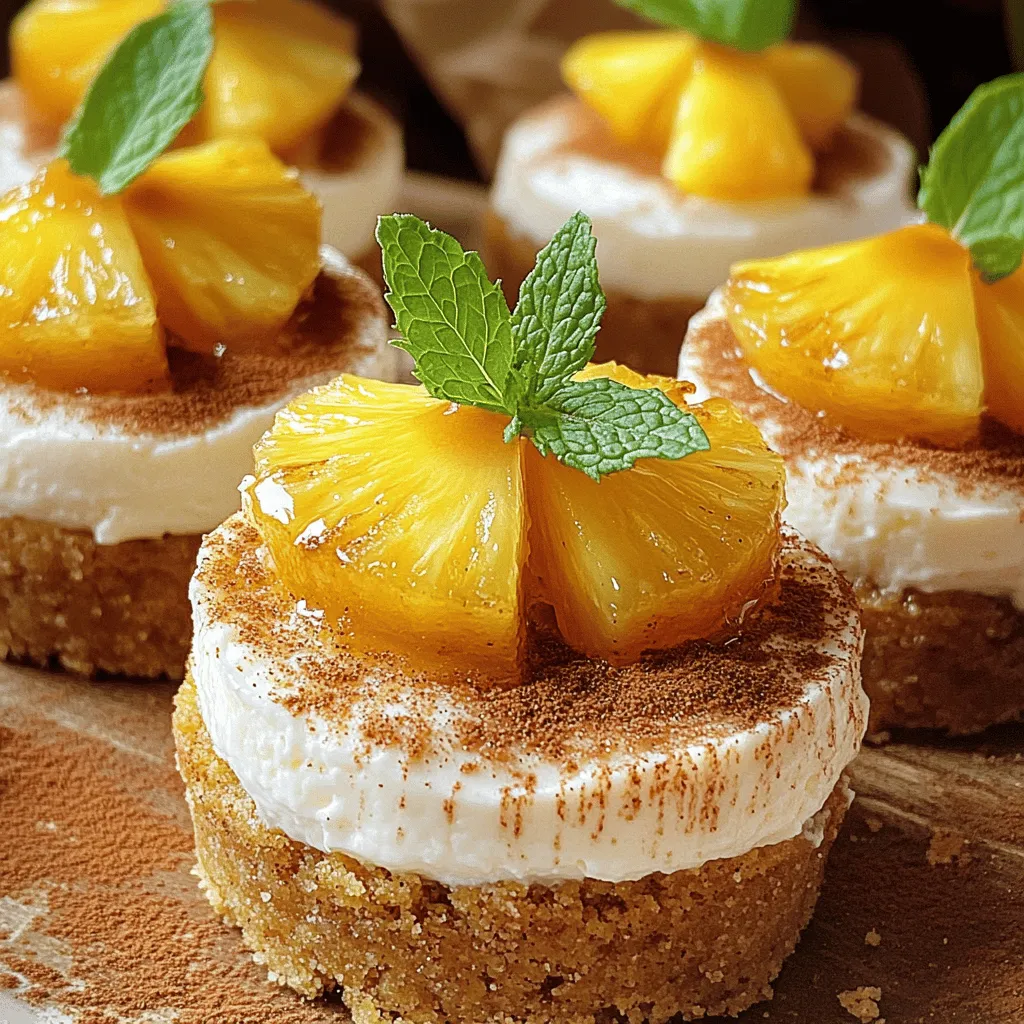 Leckere Mini-Ananas-Cheesecakes Einfaches Rezept