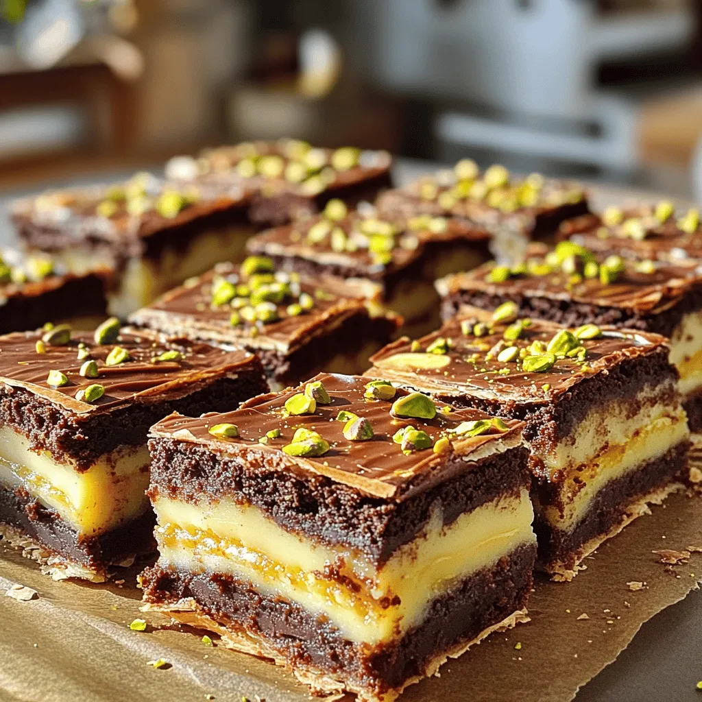 Pistachio Kunafa Brownies Schmackhaftes Rezept entdecken
