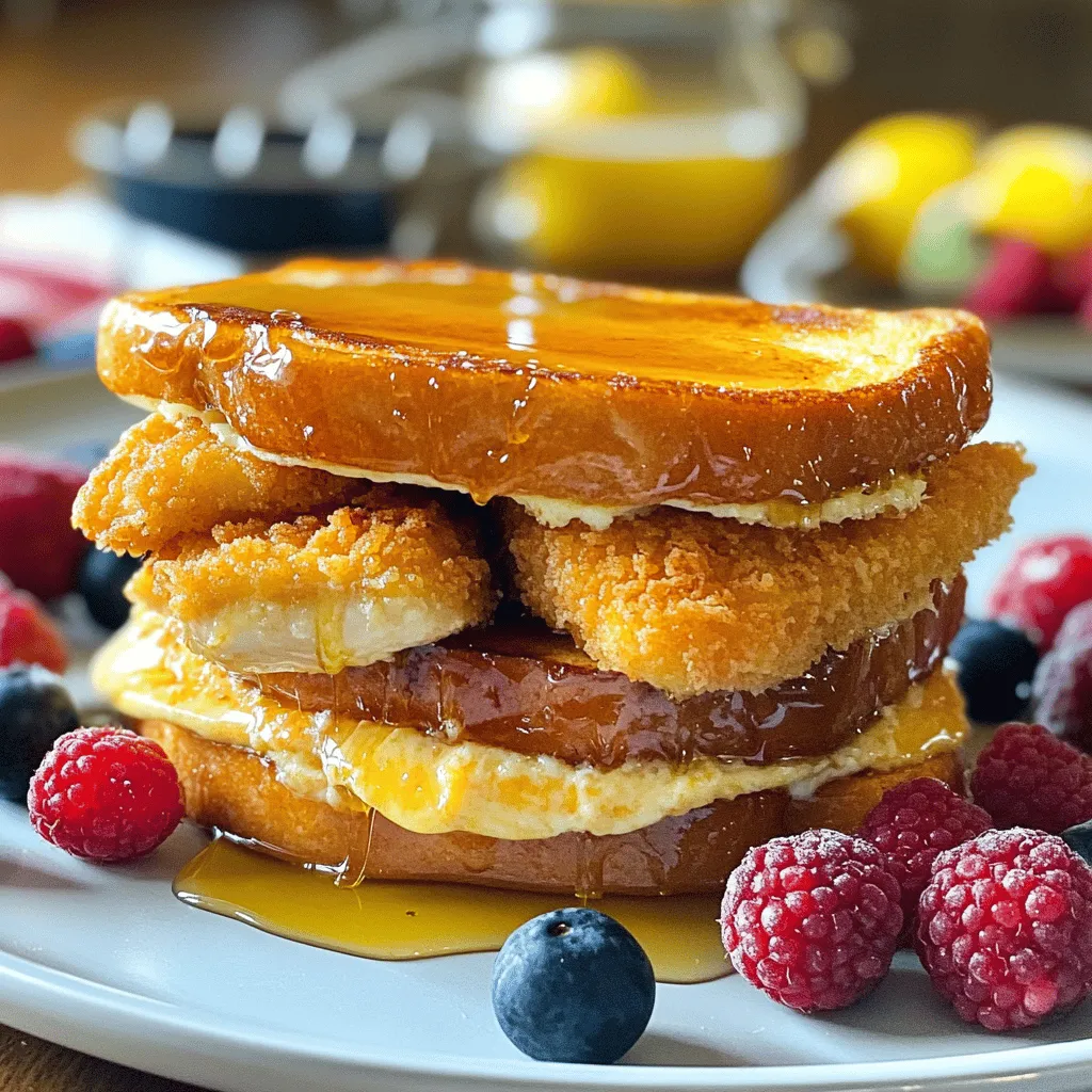 Französisches Toast-Hühnchen-Sandwich für Genuss
