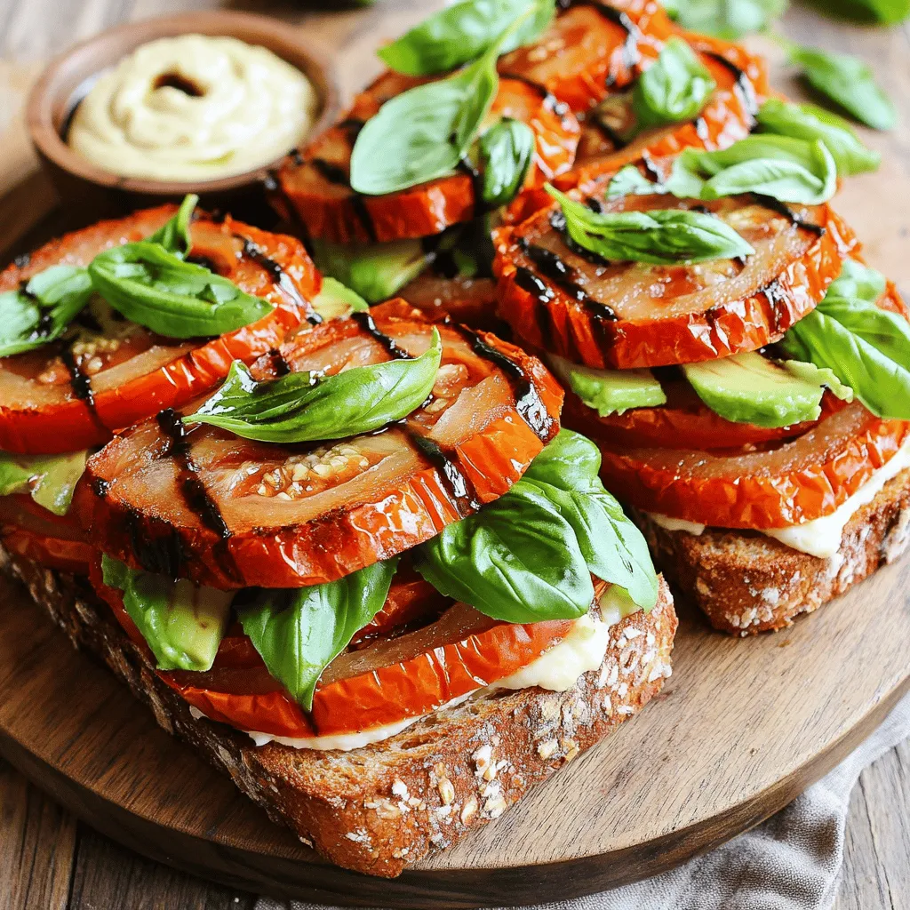Roasted Tomato Sandwiches mit veganer Aioli lecker