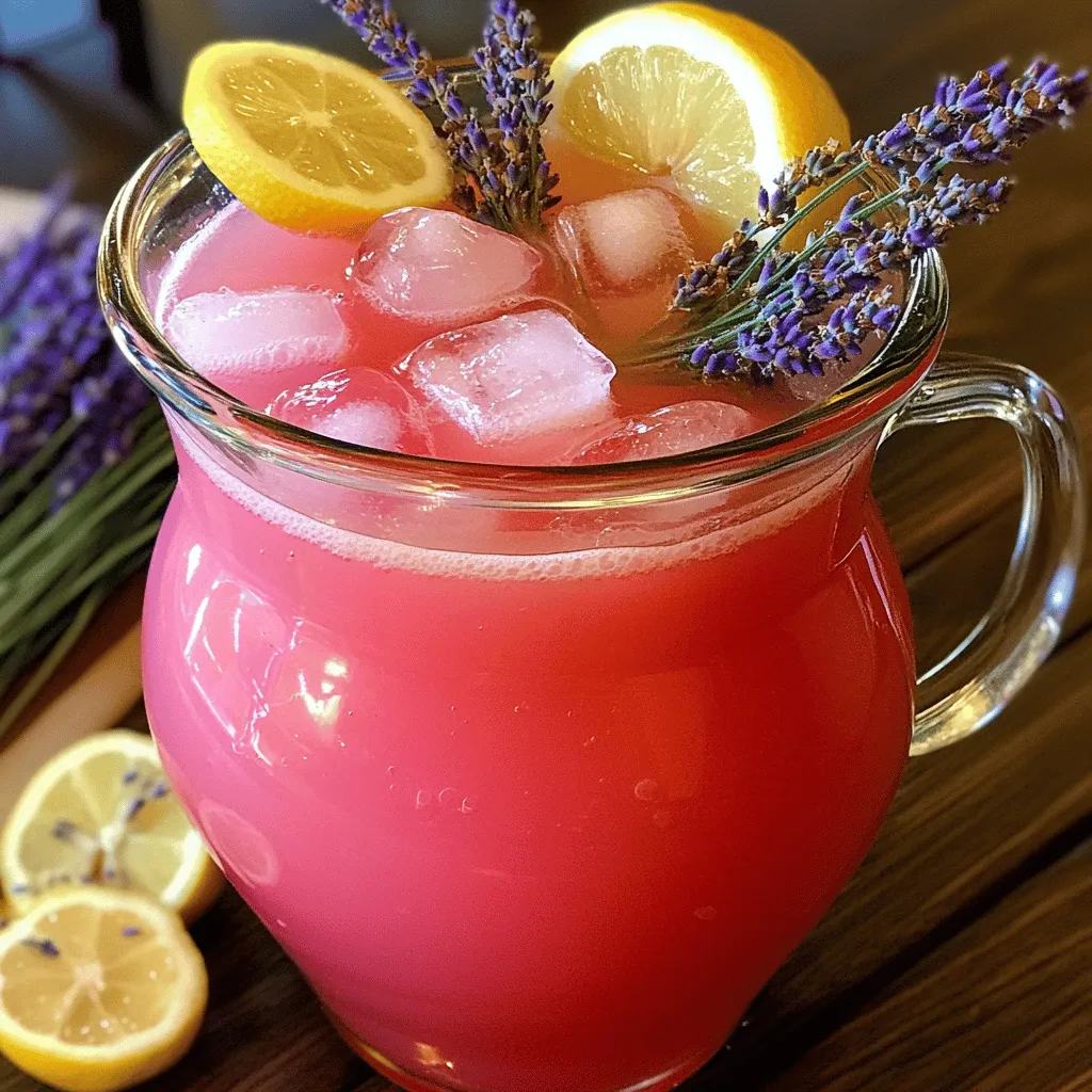 Pink Lavender Lemonade Erfrischend mit Gesundem Lavendel
