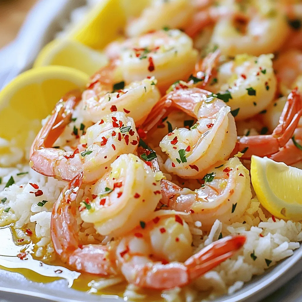 Spicy Lemon Garlic Shrimp Schnelles und köstliches Gericht