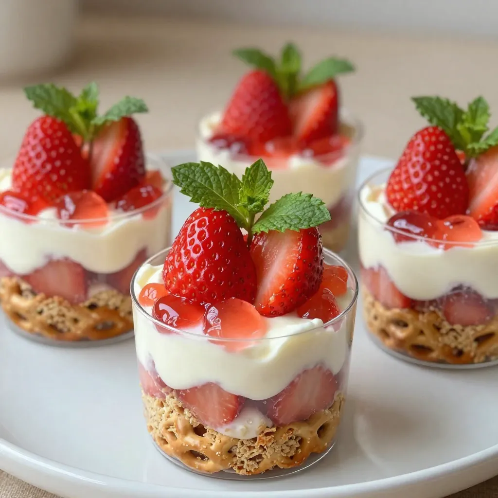Erdbeer-Brezel-Salatbecher Frisch und Lecker Genießen
