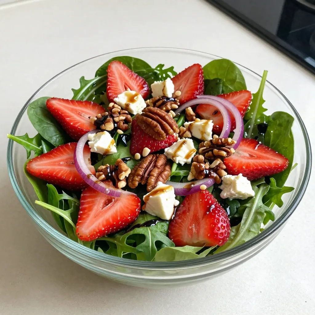 Erdbeer-Pekannuss-Salat Frisch und Knackig Genießen