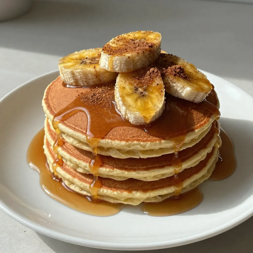 Karamellisierte Bananen-Pfannkuchen Einfach und Lecker