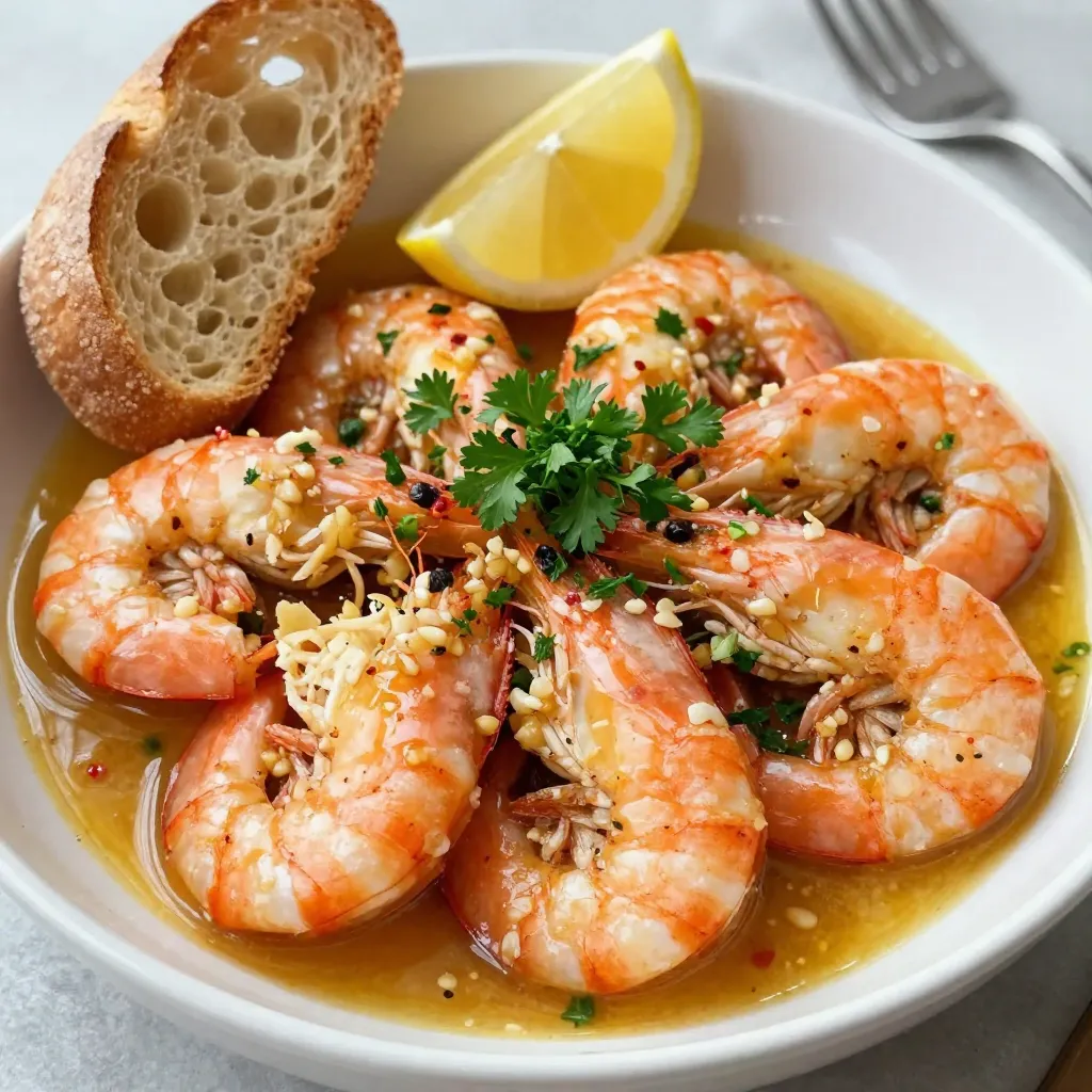 Spicy Garlic Butter Shrimp Einfache und leckere Mahlzeit