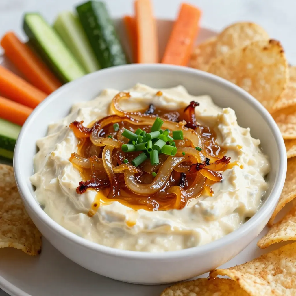 Karamellisierter Zwiebel-Dip Einfach und Köstlich