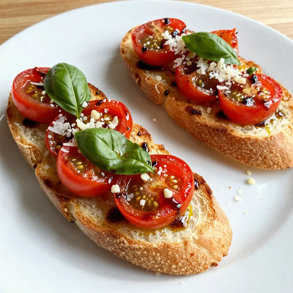 Roasted Tomato Basil Bruschetta Frisch und Köstlich