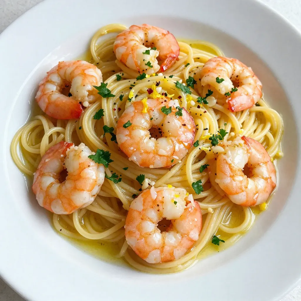 Lemon Garlic Shrimp Pasta Leckeres und Einfaches Gericht
