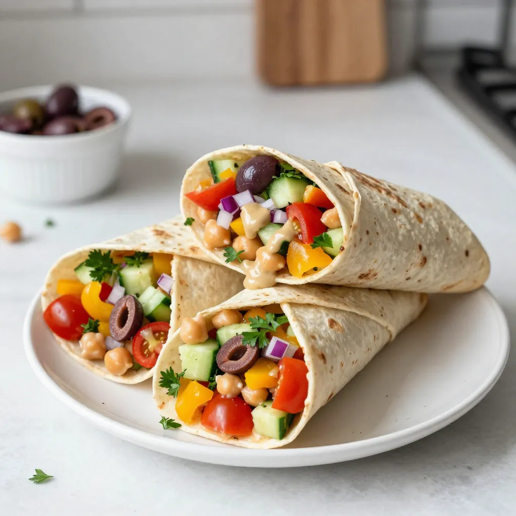 Mediterranean Chickpea Wraps Schneller Genuss für Jeden