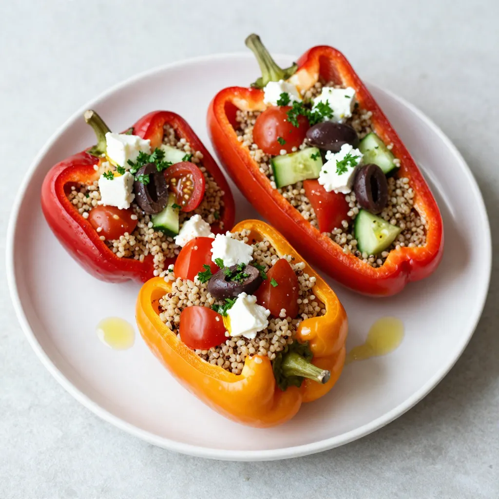 Griechisch Quinoa gefüllte Paprika Lecker und Gesund