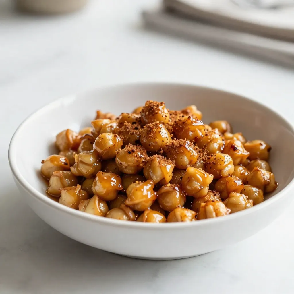 Maple Cinnamon Roasted Chickpeas Köstlicher Snack