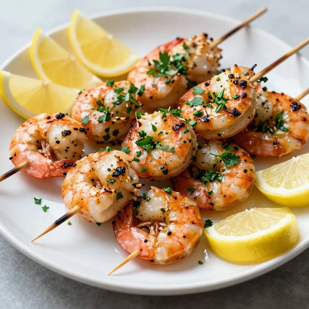 Lemon Herb Grilled Shrimp Einfaches und schmackhaftes Gericht