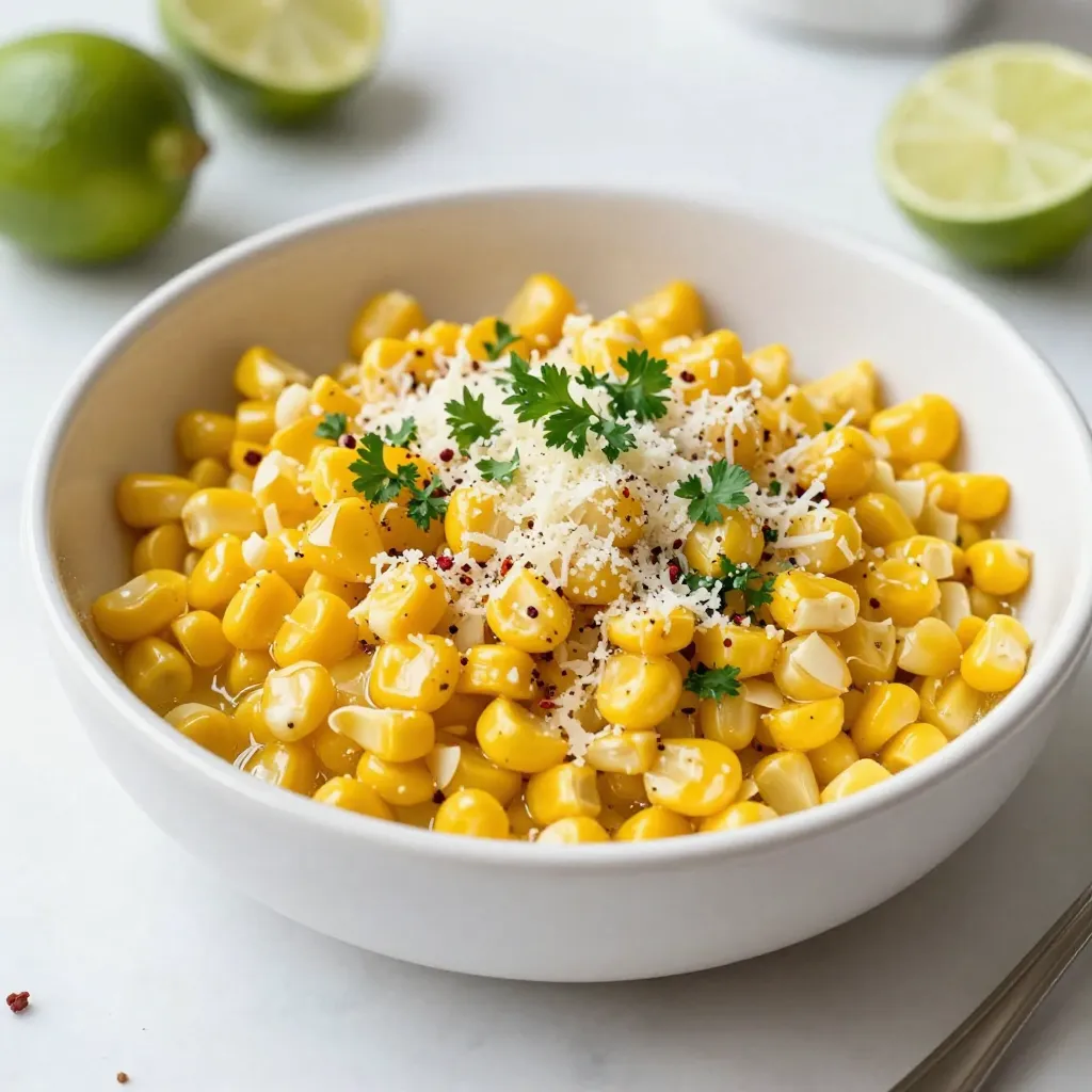 Knoblauchbutter Parmesan Mais Einfaches Rezept genießen