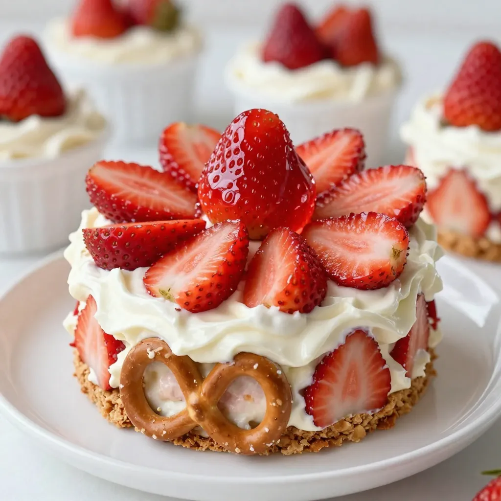 Erdbeer-Brezel-Dessertsalat Köstliche Kombination genießen