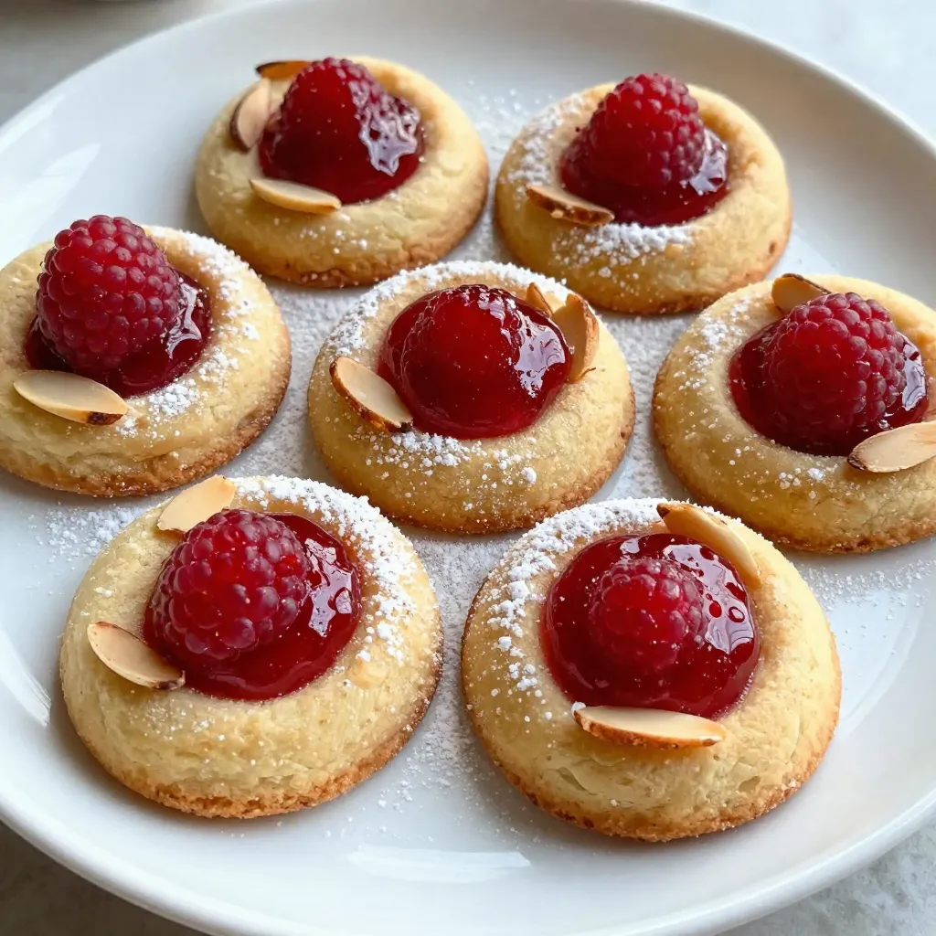 Raspberry Almond Thumbprint Cookies Einfache Leckerei