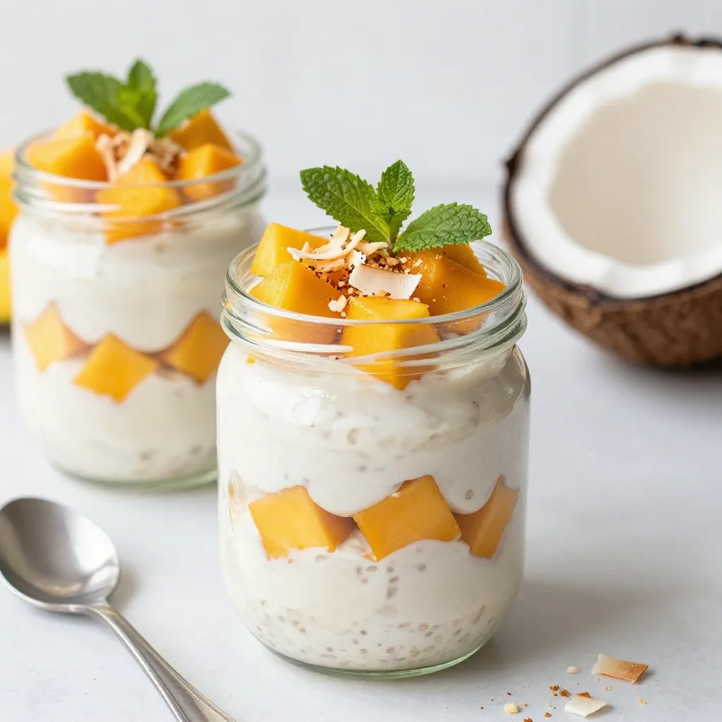 Mango Coconut Overnight Oats Einfache und köstliche Idee