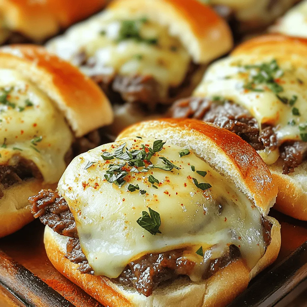 Philly Cheesesteak Sliders Köstlicher Snack für Partys