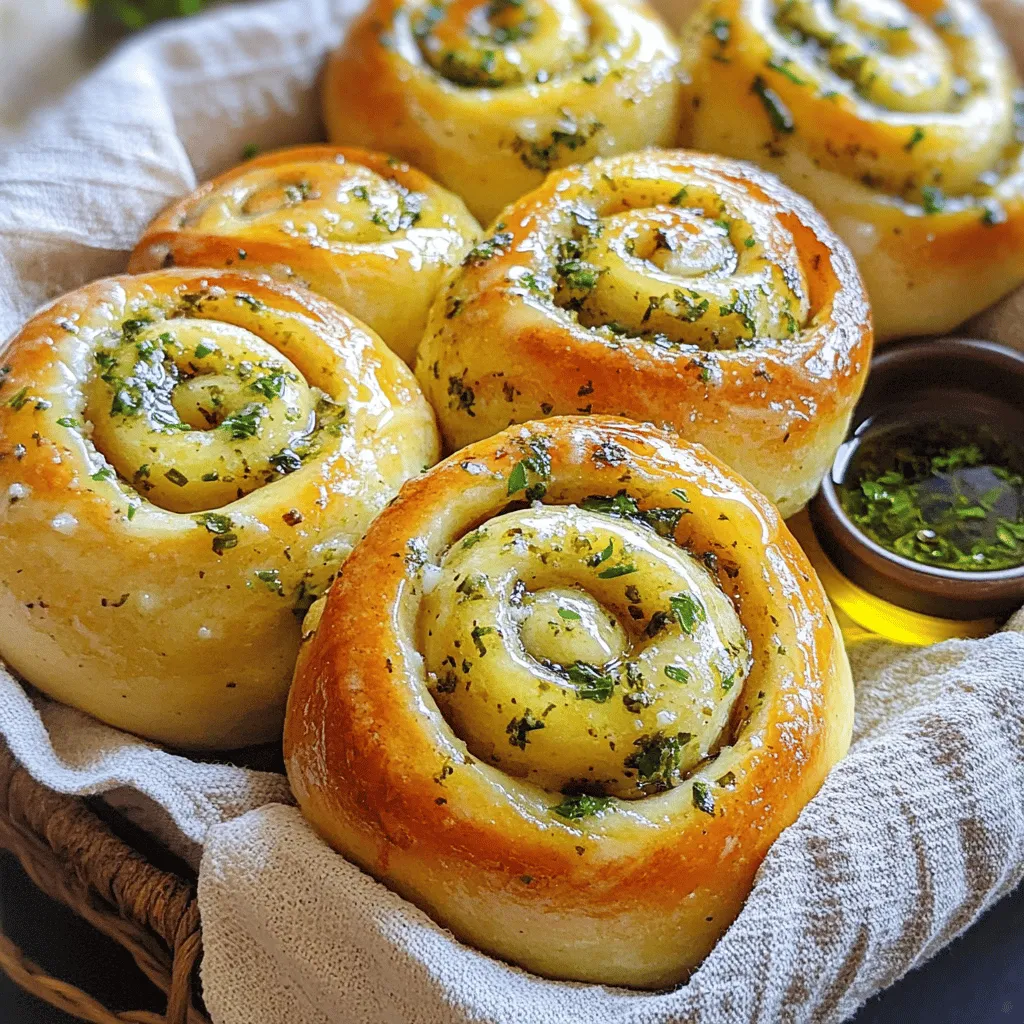 Herb &#038; Garlic Swirl Rolls Genussvolle Backerei