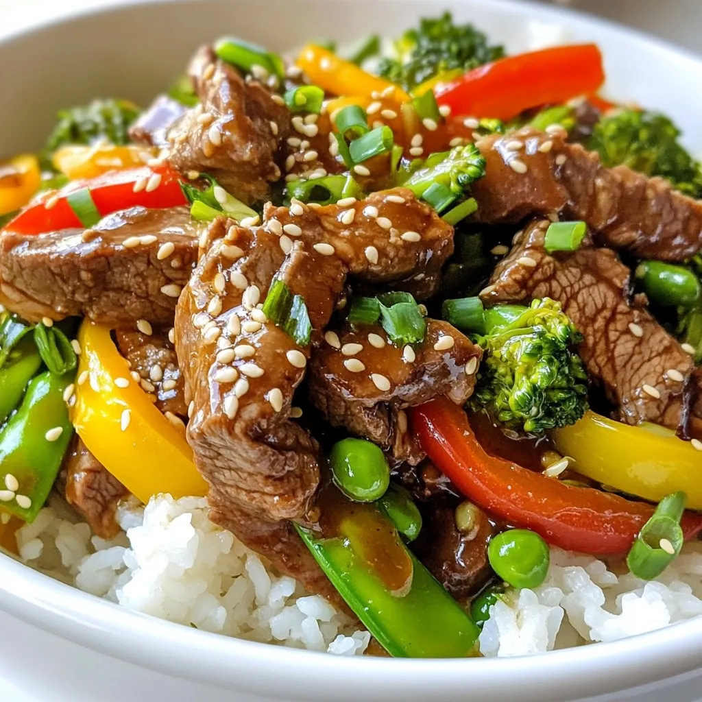 Honey Garlic Beef Stir Fry Einfache und schnelle Mahlzeit