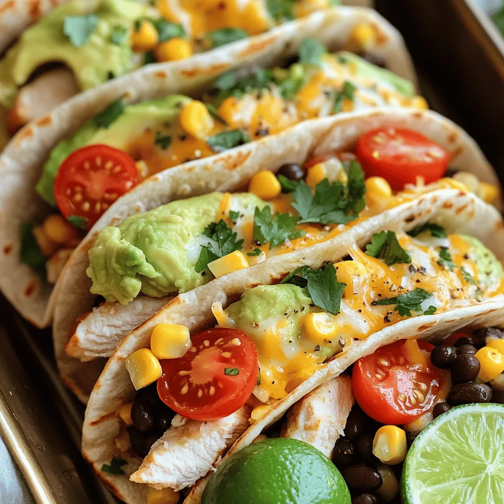 Einfache Chicken Avocado Burritos Schnelle Mahlzeit