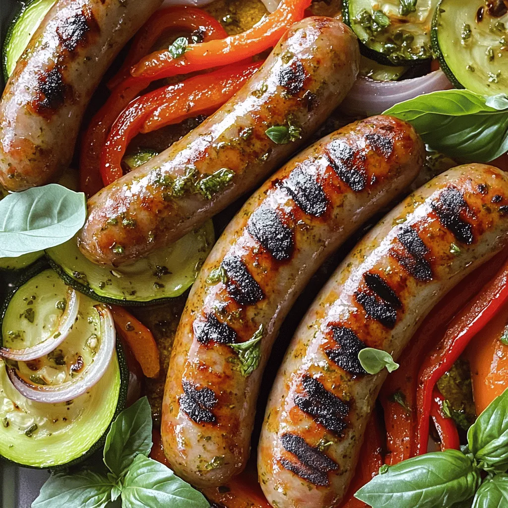 Grillierte italienische Bratwurst Einfache Genussreise