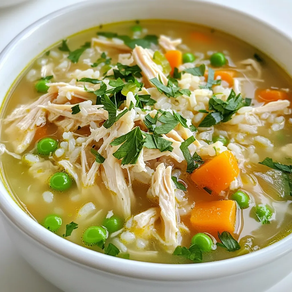 Leckere Slow Cooker Chicken &#038; Rice Soup Rezeptidee