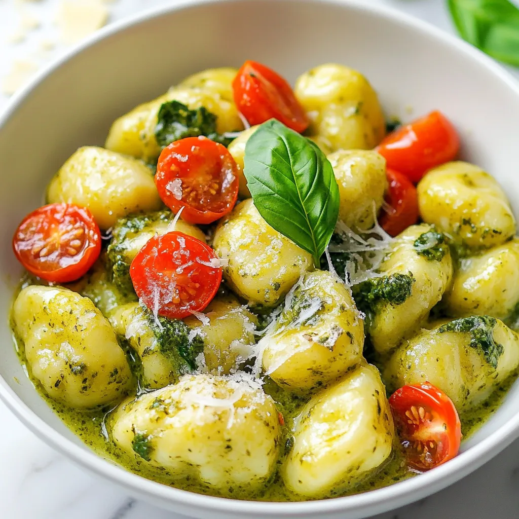 Cremige Pesto Gnocchi schnelle und leckere Mahlzeit