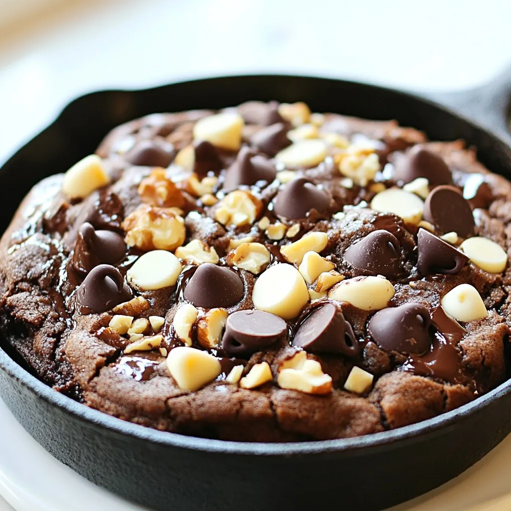 Triple Chocolate Skillet Cookie Himmlischer Genuss