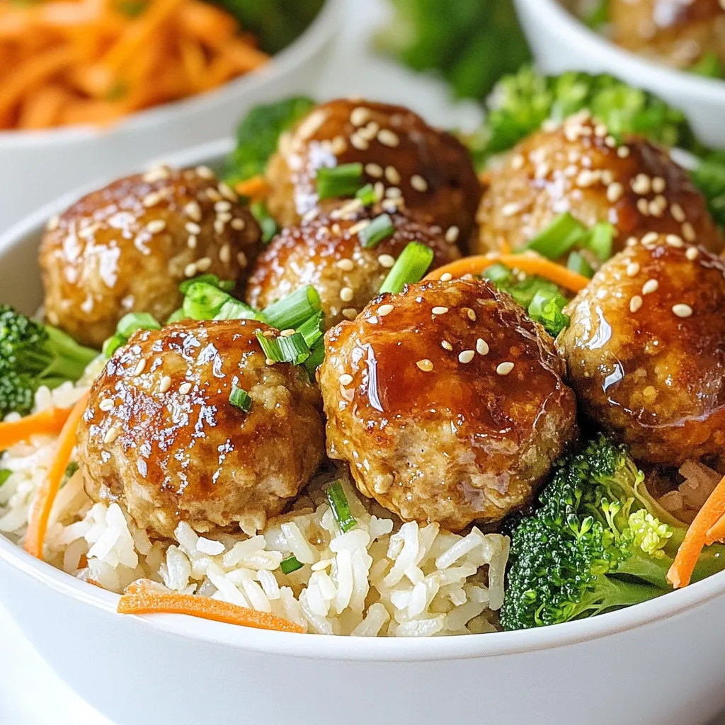 Teriyaki Hackfleischbällchen Reisbowls lecker zubereiten