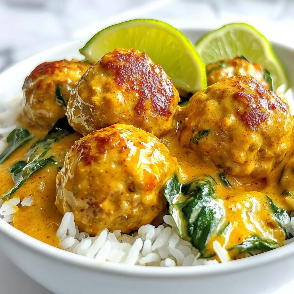 Coconut Curry Meatballs Einfache und schmackhafte Speise