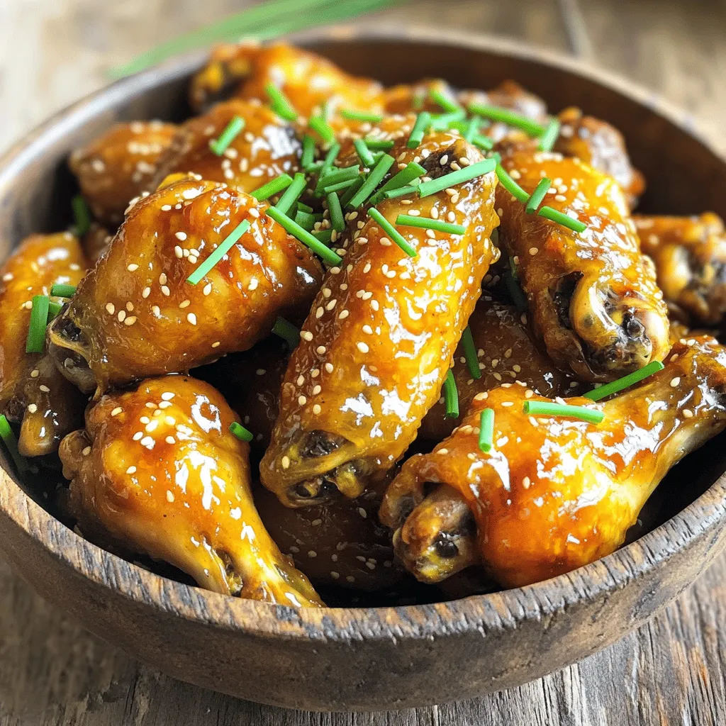 Air Fryer Honey Garlic Chicken Wings knusprig und lecker