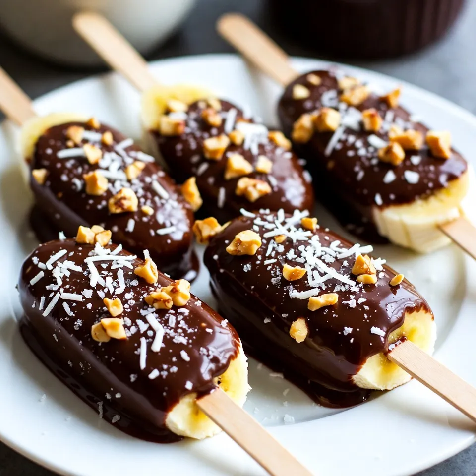 Schokoladenüberzogene Bananen Pops Einfaches Rezept
