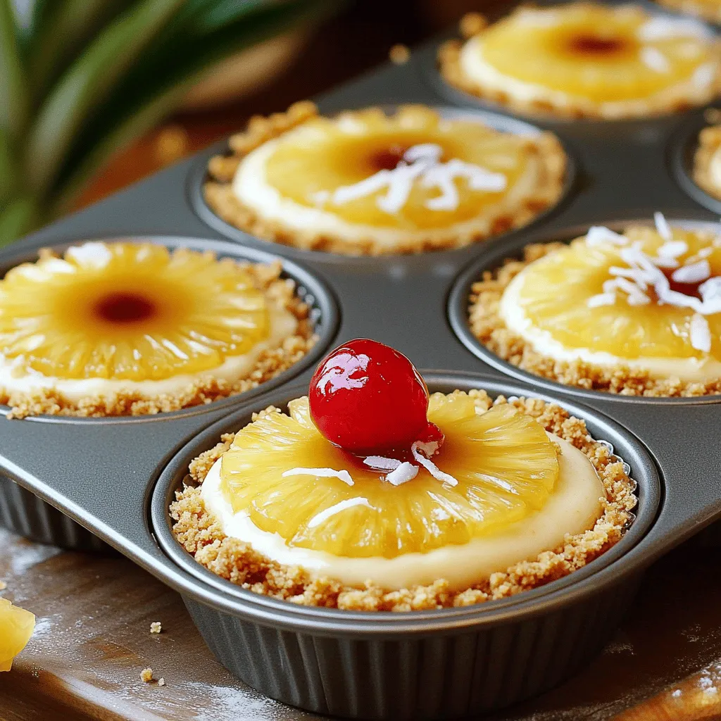 Mini Pineapple Upside-Down Cheesecakes Leckerer Genuss