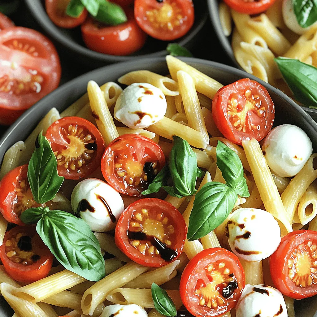 Einfache Caprese Pasta Schnelles und leckeres Gericht