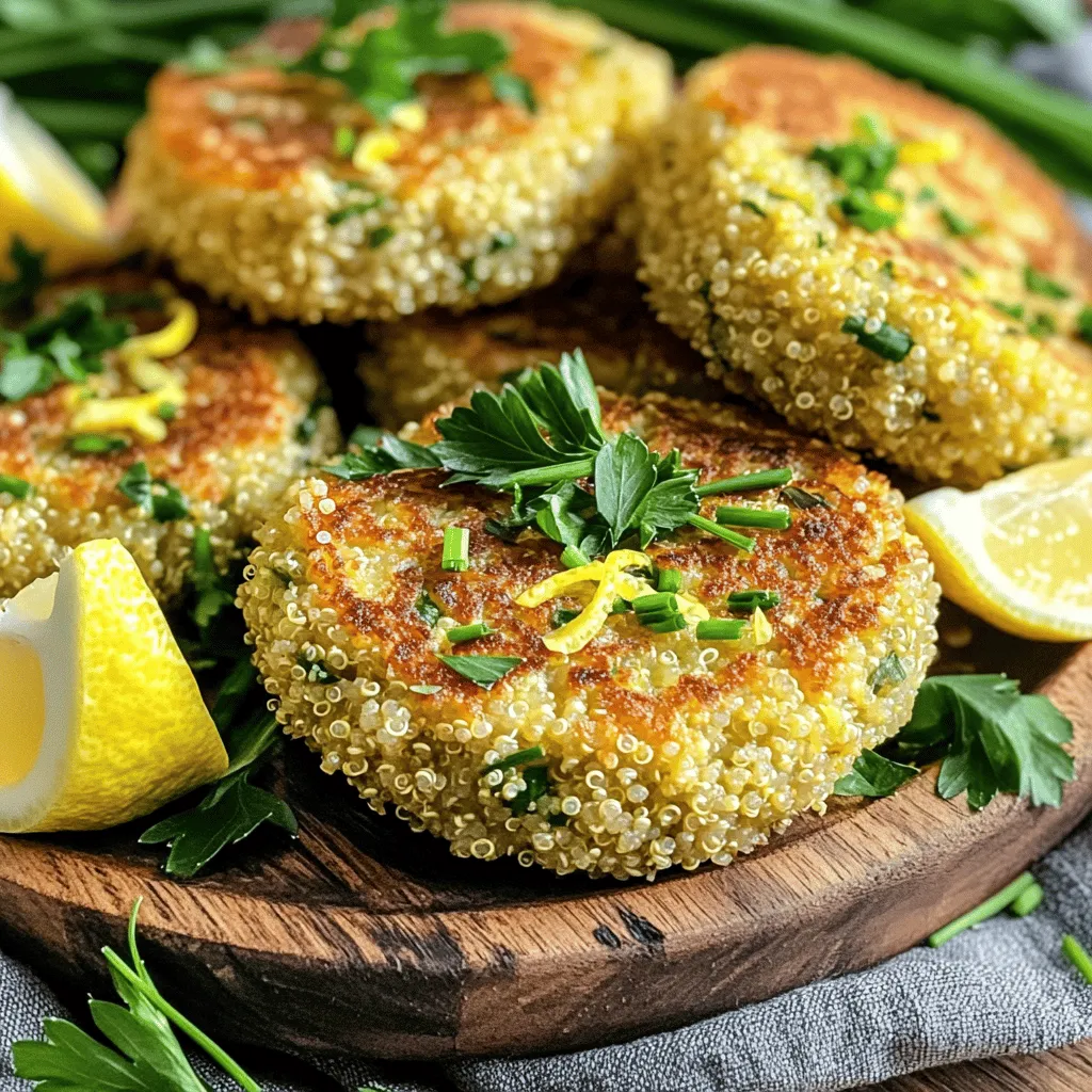 Gluten-Free Lemon Herb Quinoa Cakes Lecker und Gesund