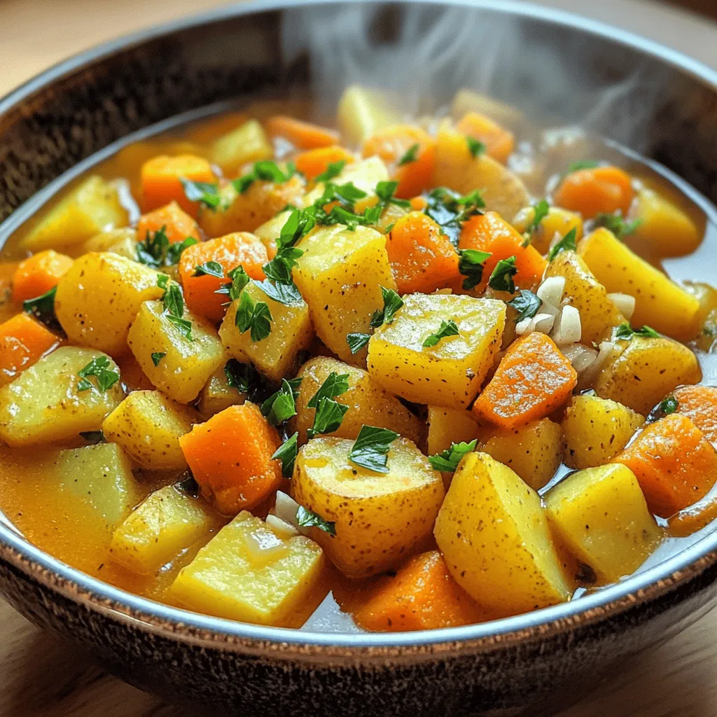 Roasted Root Vegetable Stew Köstlich und Nahrhaft