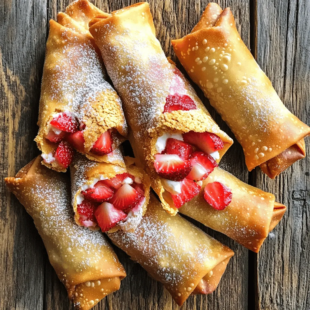 Erdbeer-Cheesecake-Eggrolls Köstlicher Genuss für dich