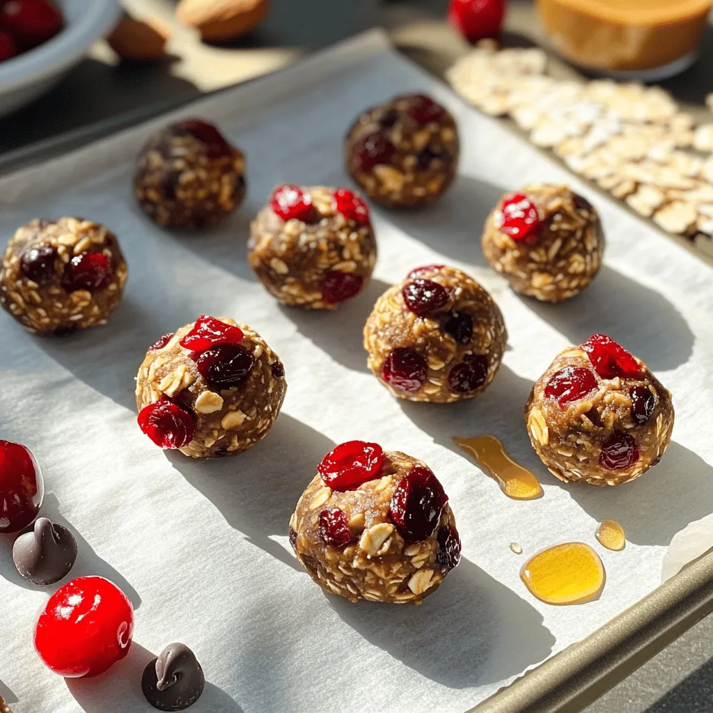 Cherry Chocolate Chip Energy Bites Gesunde Snackidee