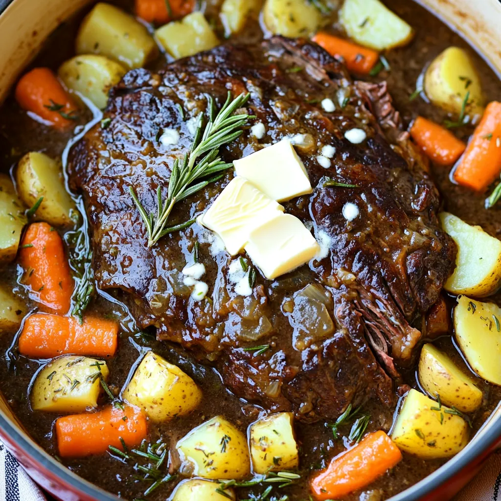 Slow Cooker Garlic Butter Pot Roast Geschmackvoll genießen