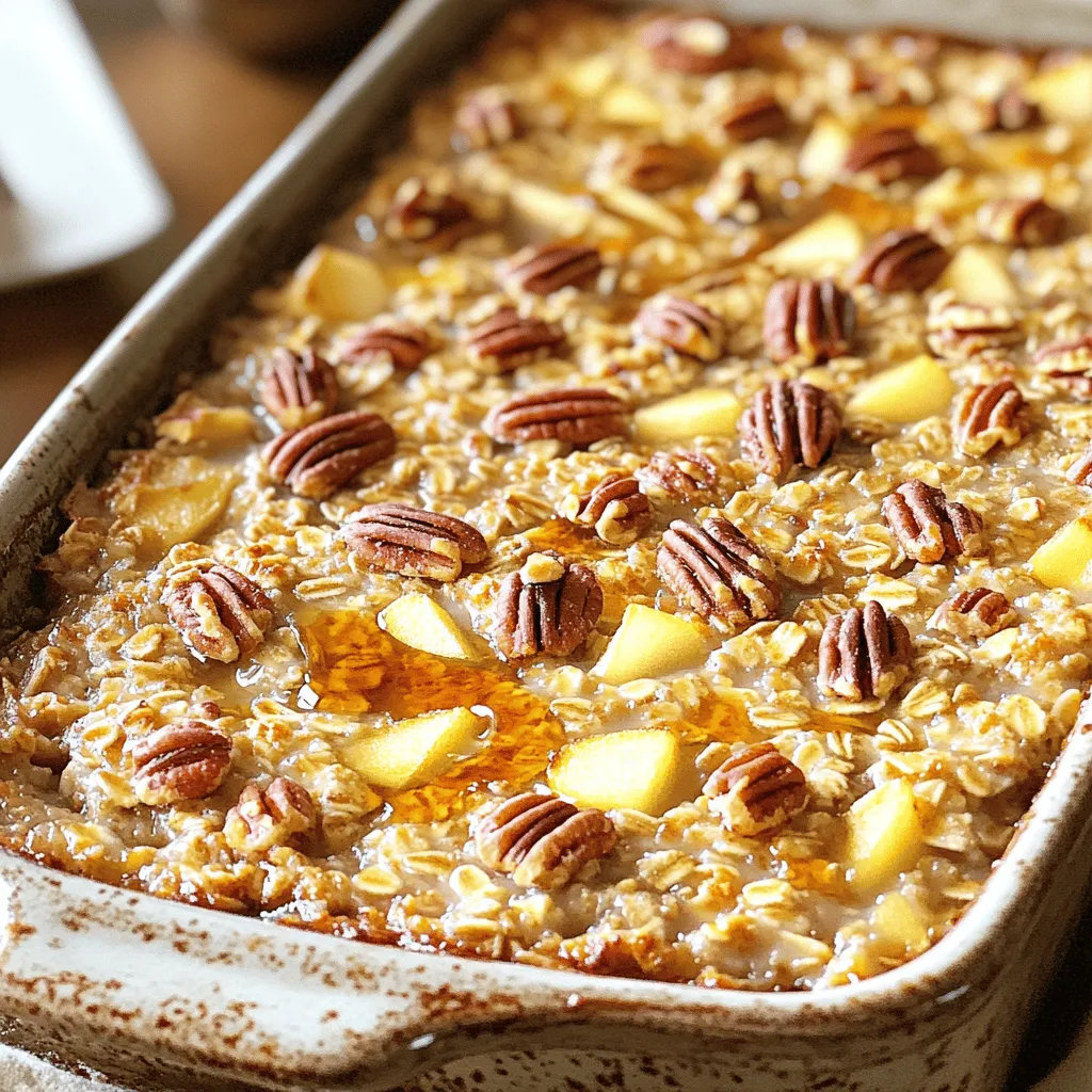 Maple Pecan Baked Oatmeal Köstliches Frühstücksrezept
