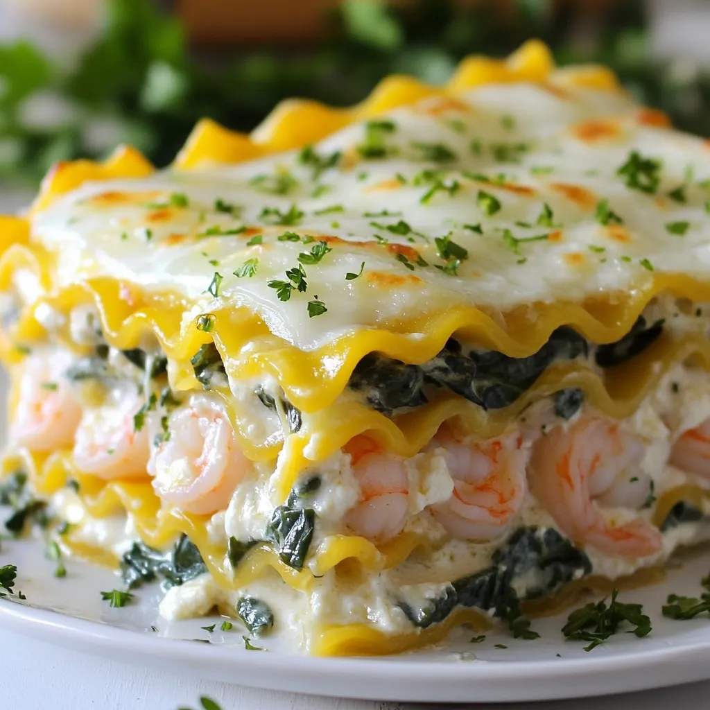 Garlic Butter Shrimp Scampi Lasagna Köstliches Rezept