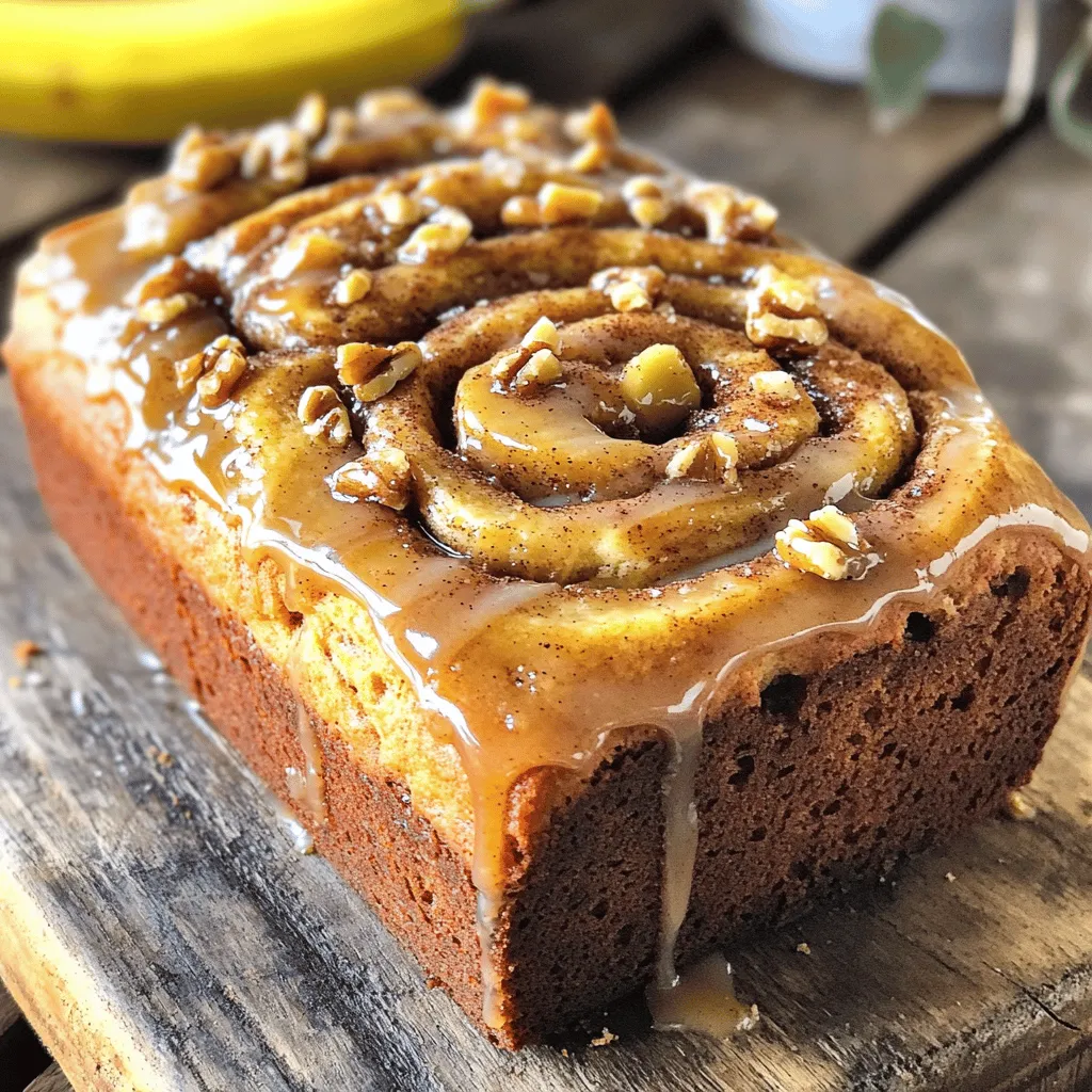 Cinnamon Roll Banana Bread Einfaches und leckeres Rezept