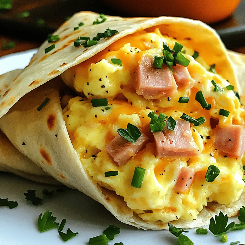 Für die einfachen Ham Egg and Cheese Roll-Ups braucht man folgende Zutaten: