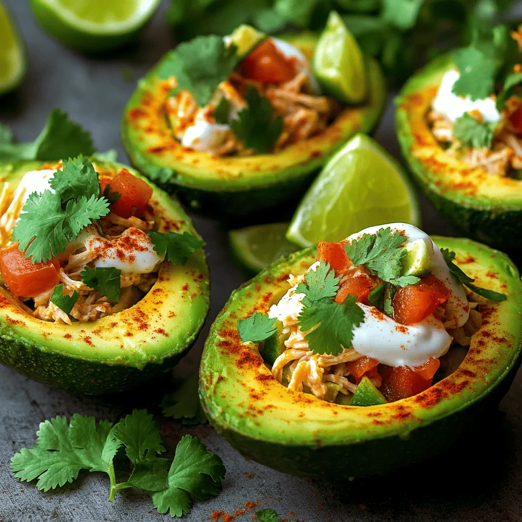 Chili Lime Chicken Stuffed Avocado Einfache Rezeptidee