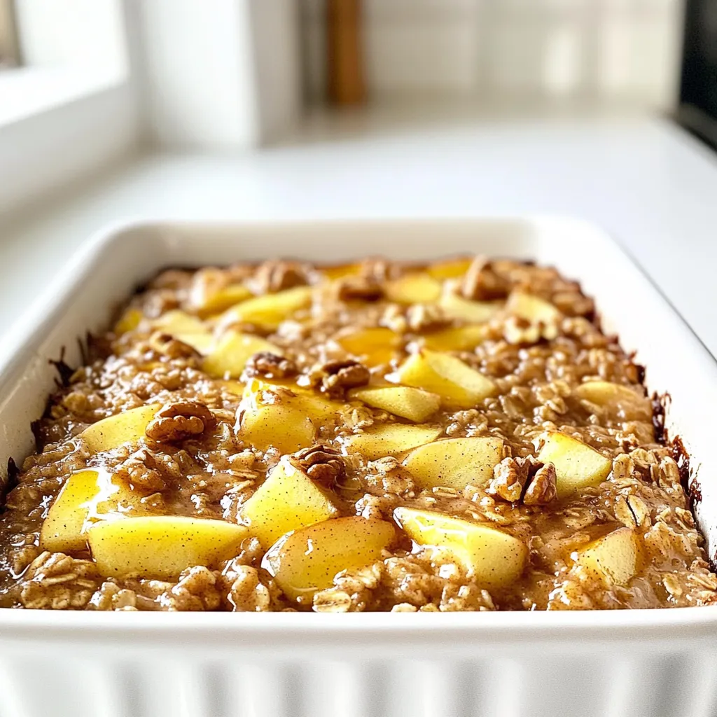Cinnamon Apple Oatmeal Bake Einfach und Lecker Rezept