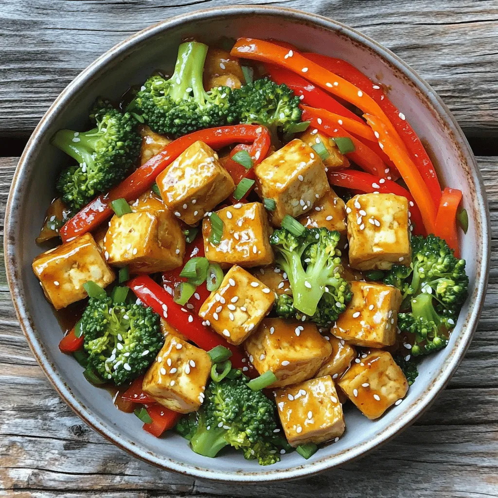 Chili Garlic Tofu Stir Fry Schnelles und schmackhaftes Gericht
