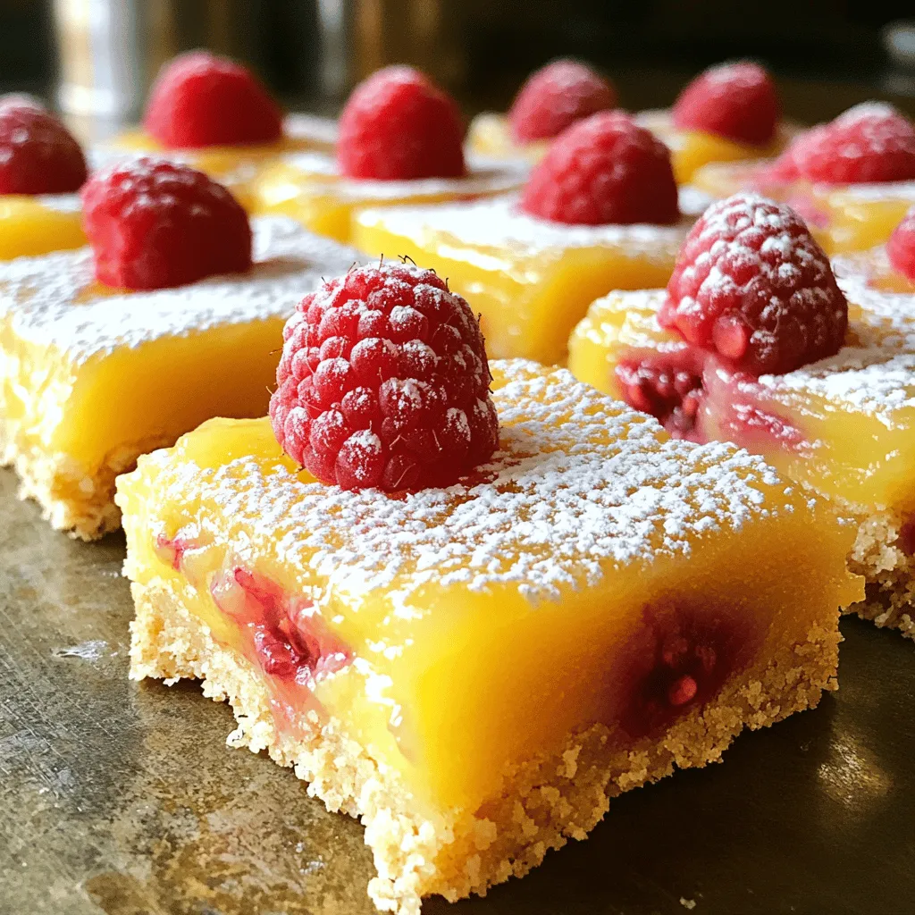 Himbeer-Zitronenbalken fruchtig und einfach zubereiten